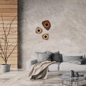LED nástenné svetlo 23174, hnedá/čierna, 40 x 30 cm, kov, Hnedá / hrdzavá, Obývacia izba / jedáleň, kov, Moderný, Nástenné svietidlo