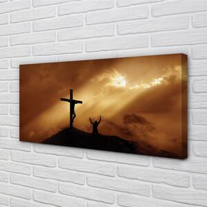 Obraz na plátne Jesus Cross Light 100x50 cm