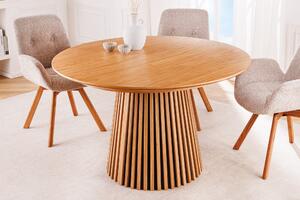 Estila Moderný svetlohnedý jedálenský stôl Davidson okrúhly rozkladací 120-200cm