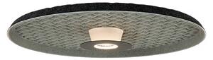 Stropné LED svetlo 25177, šedá/čierna, Ø 45 cm, kov, Hliník / sivá / zinok, Obývacia izba / jedáleň, kov, Moderný, Závesné svietidlo