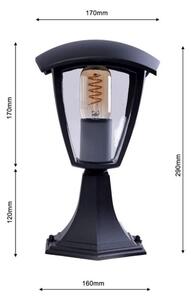Vonkajšia lampa FOX 1xE27/40W/230V IP44 čierna