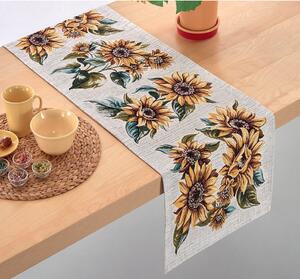 Gobelínový behúň na stôl Slnečnice Chenille IT120 Farba Viacfarebná Rozmery 40x130 cm
