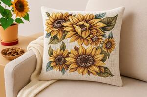 Gobelínová obliečka na vankúš Slnečnice Chenille IT120 Farba Viacfarebná Rozmery 42x42 cm