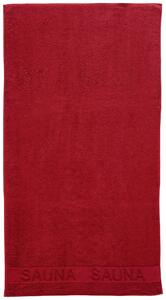 SAUNOVÁ OSUŠKA, 90/180 cm, farba čerešne, bordová Bio:Vio - Kúpeľňový textil