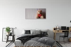 Obraz canvas srdce medvedík 100x50 cm