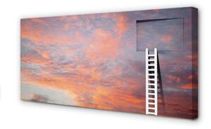 Obraz na plátne Rebrík slnko oblohu 100x50 cm
