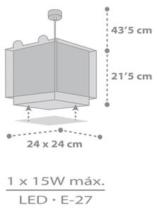 Dalber 64572 - Detský luster LITTLE TEDDY 1xE27/60W/230V