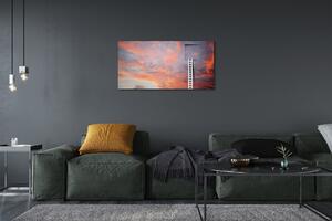 Obraz na plátne Rebrík slnko oblohu 100x50 cm
