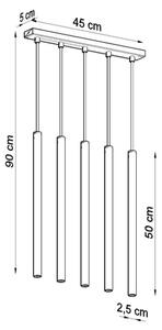 Sollux SL.0468 - Luster na lanku PASTELO 5xG9/8W/230V biela