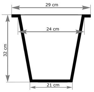 Kvetináč BLOCK, pozink, výška 80 cm, biely, vr. zavlaž. systému