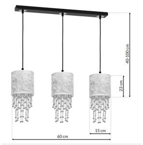 Luster na lanku ALMERIA 3xE27/60W/230V