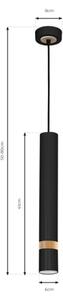 Luster na lanku JOKER BLACK WOOD 1xGU10/8W/230V