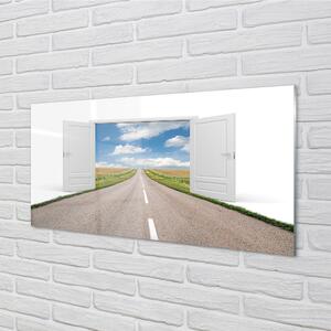 Nástenný panel  Poľná cesta 3d dvere 100x50 cm