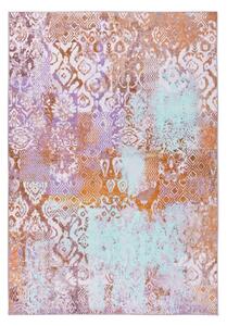 Koberec viacfarebný polyester 140 x 200 cm s nízkym vlasom s potlačou orientálny boho štýl obývacia izba spálňa