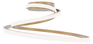 Stropné LED svetlo COASTER, zlatá farba, dĺžka 50 cm kov,, Mosadz / zlato, Obývacia izba / jedáleň, Hliník, Moderný