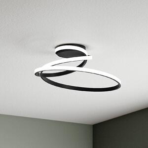 Stropné LED svetlo COASTER, čierne, dĺžka 50 cm, kov,, Čierna, Obývacia izba / jedáleň, Hliník, Moderný