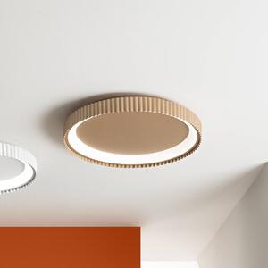 Stropné LED svetlo Niike, zlatá farba, Ø 50 cm, kov,, Mosadz / zlato, Obývacia izba / jedáleň, kov, Moderný, Závesné svietidlo
