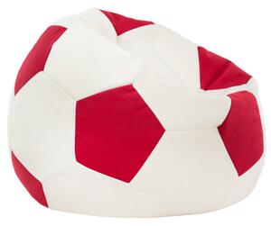Sedací vak Futbal červený plyš