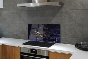 Sklenený obklad do kuchyne sky mapa svetle 100x50 cm