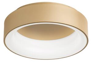 Stropné LED svetlo Noah, zlatá farba, Ø 45 cm, kov,, Mosadz / zlato, Obývacia izba / jedáleň, Hliník, Moderný, Závesné svietidlo