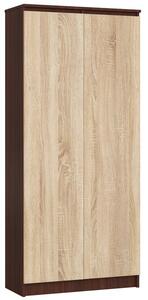 Ak furniture Skriňa Rexa III 80 cm wenge/dub sonoma