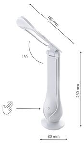 LED Stmievateľná nabíjacia stolná lampa LILLY LED/4W/5V 1200 mAh biela