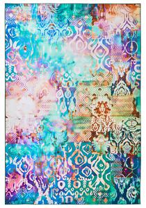 Koberec viacfarebný polyester 200 x 300 cm s nízkym vlasom s potlačou orientálny boho štýl obývacia izba spálňa