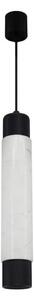 Luster na lanku MARBLE WHITE/BLACK 1xGU10/8W/230V