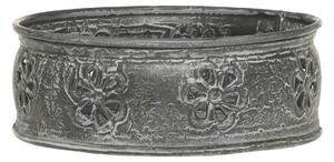 Zinkový antik kovový svietnik na valcovú sviečku - Ø 15,5*6 cm - Chic Antique