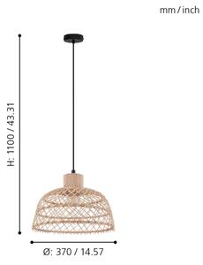 Eglo 43285 - Luster na lanku AUSNBY 1xE27/40W/230V