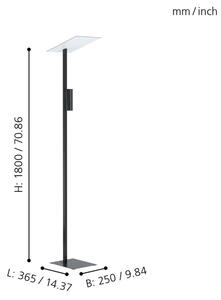 Eglo 99113 - LED stojacia lampa BUDEMSEA 2xGU10/5W/230V