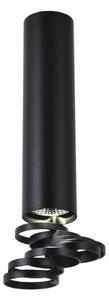 Prisadený luster TUBA 1xGU10/50W/230V čierna