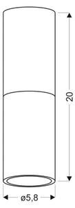 Stropné svietidlo TUBA 1xGU10/15W/230V