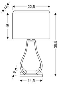 Stolná lampa FEMO 1xE14/40W/230V šedá/hnedá
