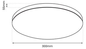 LED Stropné svietidlo SLIMI LED/18W/230V IP40 čierna