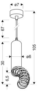 Luster na lanku TUBA 1xGU10/50W/230V čierna