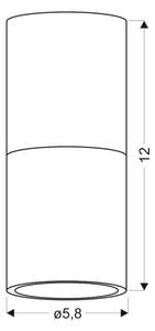Stropné svietidlo TUBA 1xGU10/50W/230V čierna
