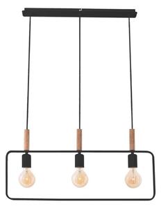 Luster na lanku FRAME 3xE27/60W/230V čierna