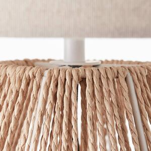 Stolná lampa Laraine s textilným tienidlom