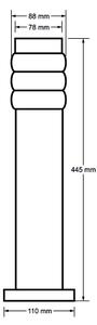 Vonkajšia lampa LULA 1xE27/11W/230V IP44 nerezová oceľ