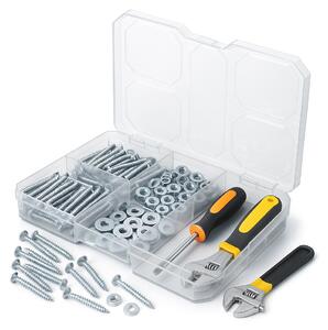 Triediaci organizér, úložný box na drobnosti, 5 priehradiek SQR box, 19 x 15 x 3,5
