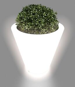 MONUMO Dizajnový kvetináč MONUMO OVO - s osvetlením biely