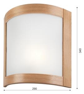 Nástenné svietidlo ELODIE 1xE27/60W/230V dub