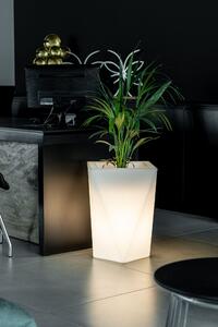 MONUMO Dizajnový kvetináč VASO s osvetlením - biely
