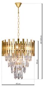 Luster na reťazi ASPEN GOLD 9xE14/40W/230V