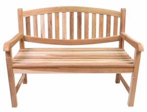Záhradná lavička DIVERO, teakové drevo, neošetrené, 120 cm