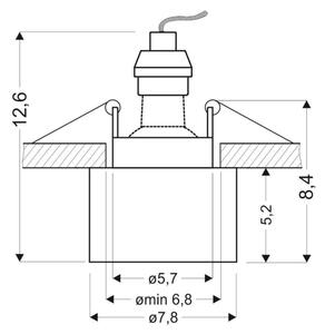 Podhľadové svietidlo TUBA 1xGU10/50W/230V
