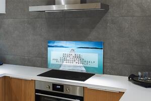 Sklenený obklad do kuchyne sea panorama 100x50 cm
