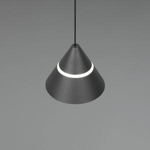 LED závesné svietidlo Romeo, Ø 14 cm, čierna, kov,, Čierna, Obývacia izba / jedáleň, kov, Moderný, Závesné svietidlo