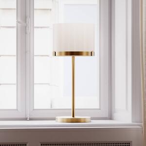 Stolová lampa Marcel od Rydens, mosadz/biela, výška 55 cm, Mosadz / zlato, Obývacia izba / jedáleň, kov, Dizajn